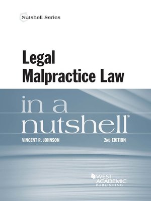cover image of Legal Malpractice Law in a Nutshell
